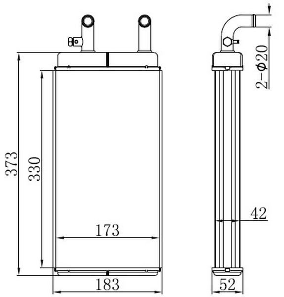KALORİFER BRAZİNG HEATER A/M(330X175X40)GULERYUZ C - ORIS