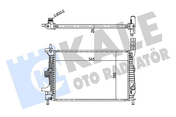 SU RADYATÖRÜ FORD FOCUS-CMAX-CONNECT 13> 1.0 EC - KALE - OEM CV61