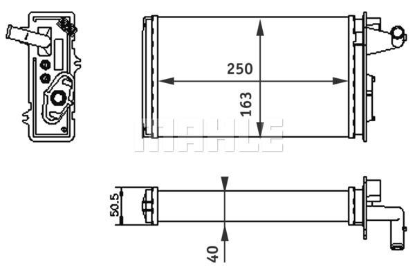 KALORIFER RADYATORU (155X358) ALFA ROMEO 155 (167) (ENo:8FH351313041) - MAHLE BEHR - OEM 7595711