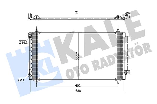KONDENSER CITROEN C8-FIAT ULYSSE-LANCIA PHEDRA-PEUGEOT 807 2.2 JTD 02=> - KALE - OEM 6455FW