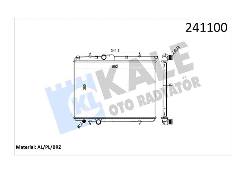 RADYATÖR P206 1.4HDI(TURBO DİESEL)1.6I 16V-1.9D-2