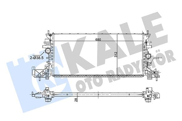 RADYATÖR AL/BRZ OPEL ASTRA K (B16) 1.0 1.2 1.4 1.6...