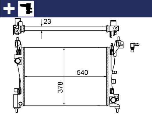 Kühlmittelkühler FIAT MINICARGO 1.4 - MAHLE