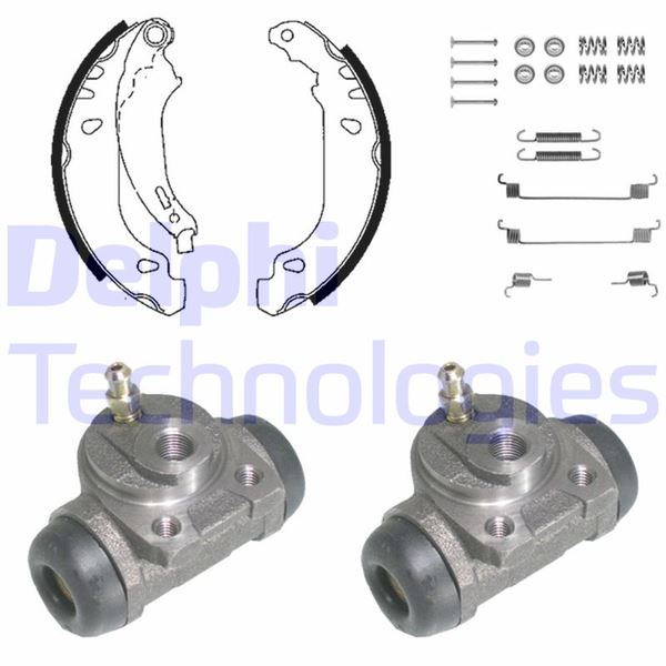 FREN PABUÇ KİTİ ARKA PEUGEOT 206 09/98> — DELPHI KP930 - DELPHI
