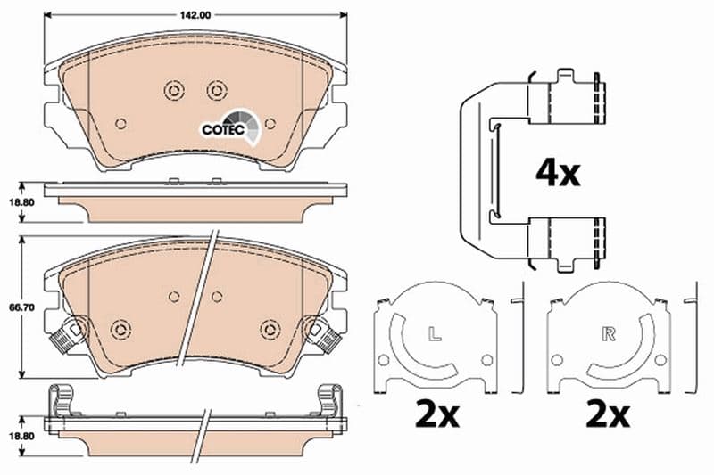 ÖN BALATA OPEL ASTRA J 12=>14=> INSIGNIA 08=...