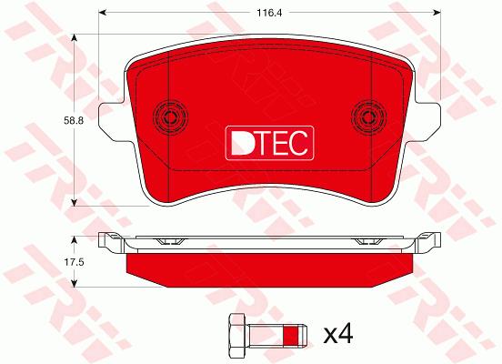 DİSK BALATA ARKA AKS AUDI A4 ALLROAD B8 (8KH)-A4 B - TRW - OEM 8K0698451C