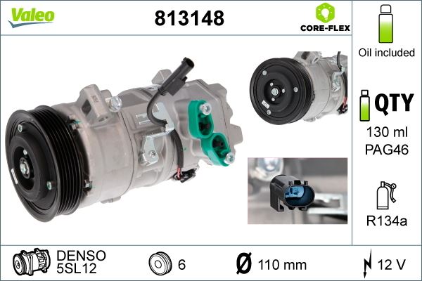 KLIMA KOMPRESORU BMW E81 E82 E87 E88 E90 E91 E92 E - VALEO - OEM 64529182793