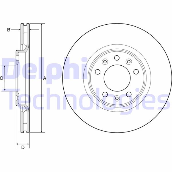 FREN DISKI ARKA VIVARO C 19> JUMPY III 16> EXPERT 16> TOYOTA PROACE 16> (294X35X5DL HAVALI) - DELPHI - OEM SU001A6369