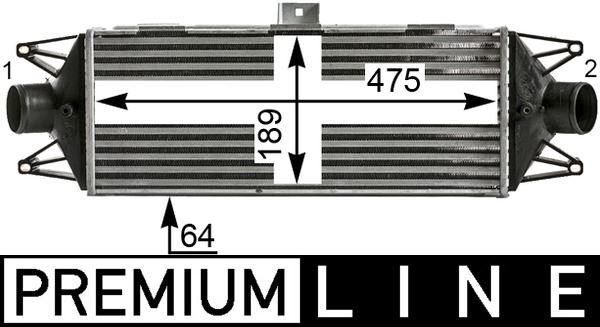 Ladeluftkühler IVECO DAILY — MAHLE CI439000P - MAHLE