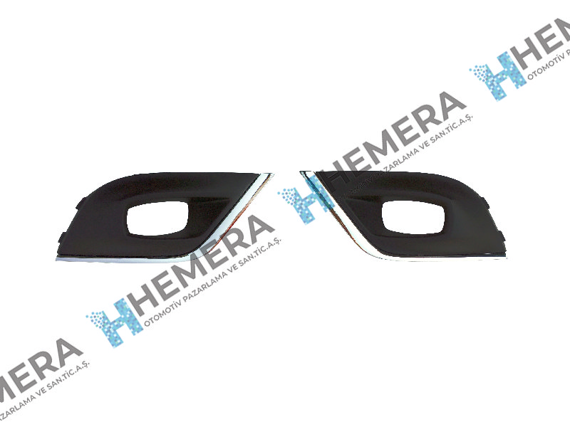 SİS FAR KAPAĞI ÖN SET NİKELAJLI SİSLİ RENAULT CLIO IV 2017-2019 - PULO - OEM 261A30735R