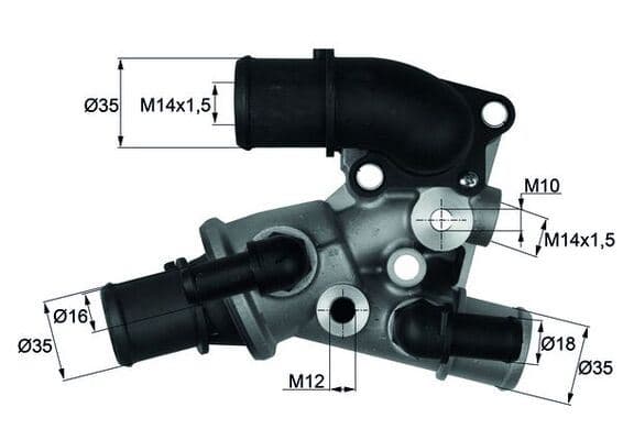 TERMOSTAT (KOMPLE) FIAT PUNTO (176_) 80C