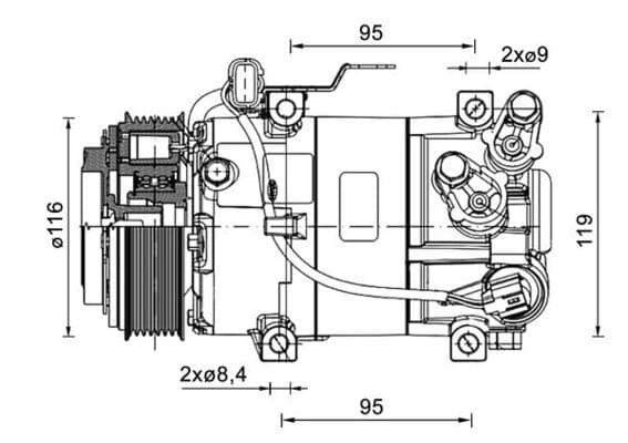 A/C-Kompressor HYUNDAI I10 1.0 TCI