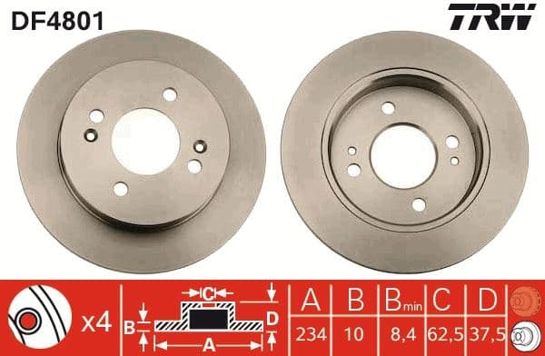 ARKA FREN DİSKİ (DOLU TİP) HYUNDAI İ10 1.1L G4HG b...
