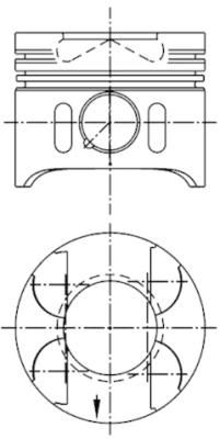 PISTON + SEGMAN 0.50 88.51mm MERCEDES OM646 W203 C - KOLBEN - OEM A6460300717