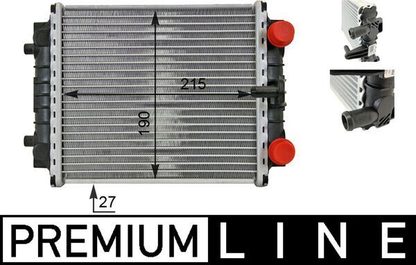 Kühlmittelkühler GOLF. A3. LEON. OCTAVIA - MAHLE