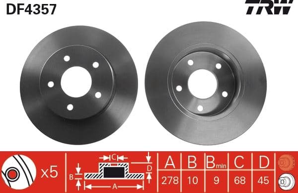ARKA FREN DİSKİ (DOLU TİP) NISSAN PRIMERA 1,6L 2,0...