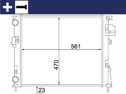Kühlmittelkühler OPEL VIVARO - MAHLE