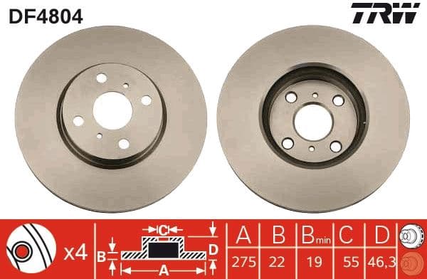 ÖN FREN AYNASI HAVALI YARIS 1.0 VVT-I/1.8VVTI 01/0...