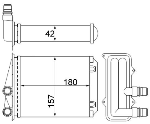 Innenraum-Wärmetauscher RENAULT TRAFIC II - MAHLE