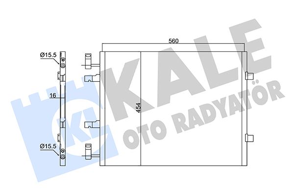 KLIMA RADYATORU 540×454X16 BRAZING AL/AL KURUTUCUSUZ NISSAN PRIMASTAR 2.0DCI - RENAULT TRAFIC II 2.0DCI - OPEL VIVARO A 2.0CDTI 06- - KALE - OEM 4417650
