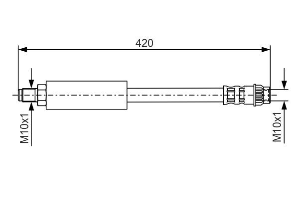 FREN HORTUMU. 420.00 MM — BOSCH 1987476535 - BOSCH