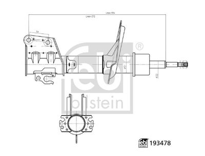 ON AMORTISOR SAG/SOL GAZLI DOBLO MPV 01>10 - FEBI - OEM 51772961