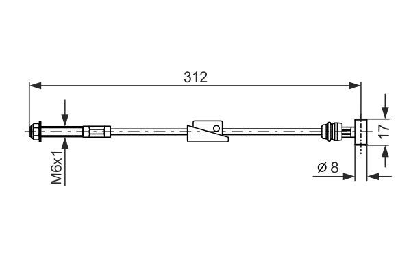 EL FREN TELİ ÖN FIESTA/KA 95> UZUNLUK : 312 MM - BOSCH - OEM 1S512853AA