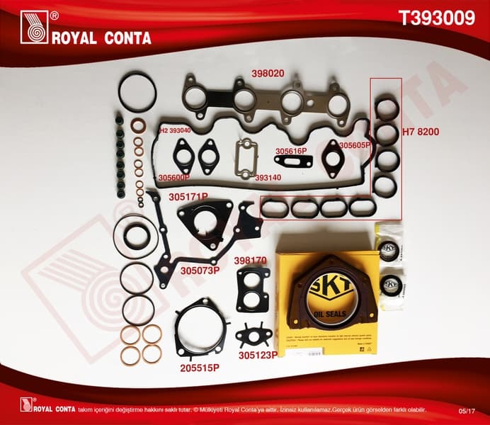 MOTOR TAKIM CONTA (SKT KEÇELİ/SUB.LASTİKLİ/SKC'SİZ