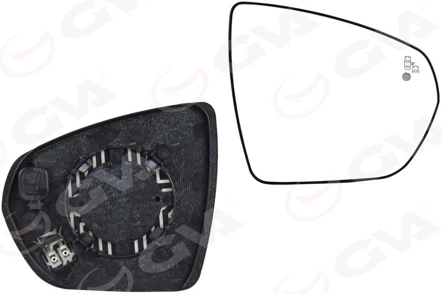 DIŞ DİKİZ AYNA CAMI SAĞ OPEL GRANDLAND 17> PEUGEOT P3008-P5008 16> CITROEN C5 AIRCROSS 18> (ISITMALI+KONVEKS+ BLIS`Lİ) - GVA - OEM 1618048280