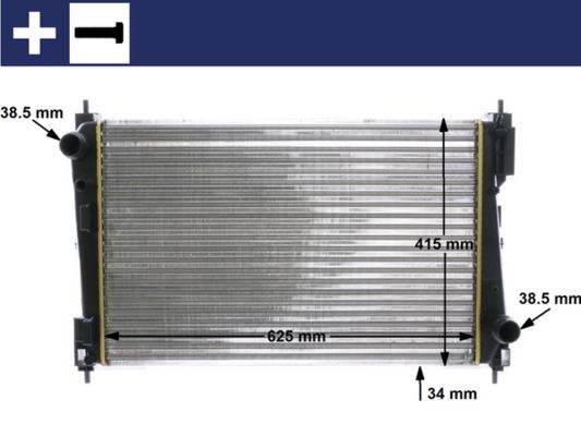Kühlmittelkühler FIAT GRANDE PUNTO — MAHLE CR1111000S - MAHLE