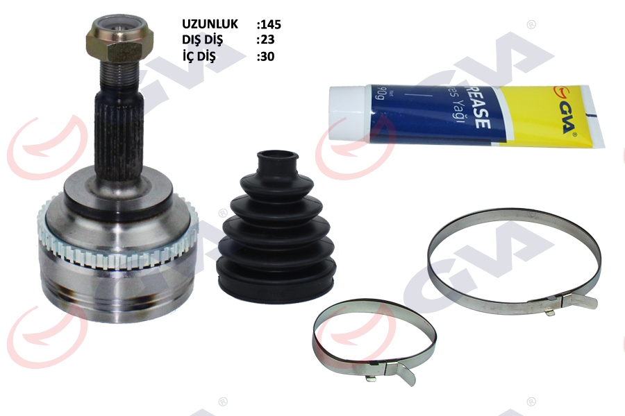 AKS KAFASI DIŞ ÖN CLIO II (98-05) KANGOO (98-08) 1.5DCI ABS`Lİ (44DİŞ)(KALIN FREZE)(23x30x57.5)145mm - GVA - OEM 8200535800
