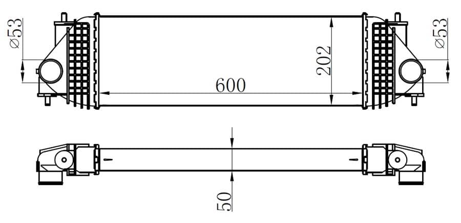 INTERCOOLER BRAZİNG INTERCOOLER A/M(600X198X50)GRA...