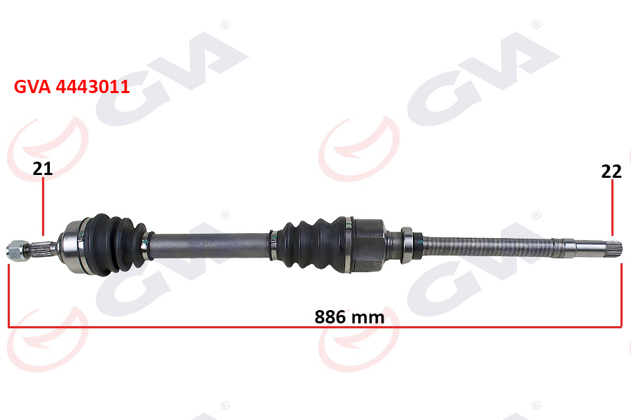 KOMPLE AKS SAĞ PEUGEOT 206 1.4-1.6 (TU5) (98-06) ( - GVA - OEM 3273.CQ