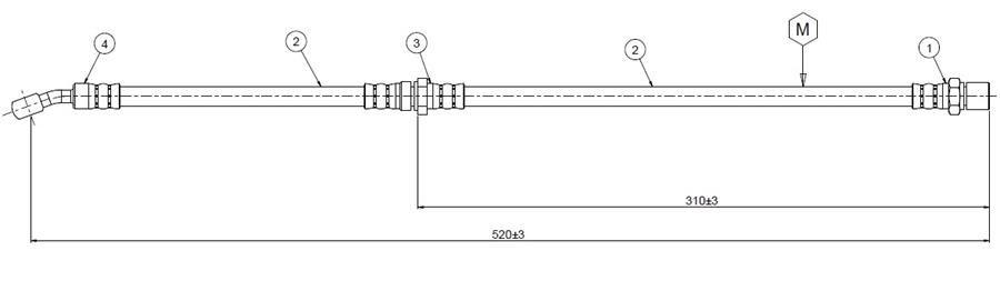 FREN HORTUMU arka Legacy 90-…. - CAVO - OEM 26531AA070