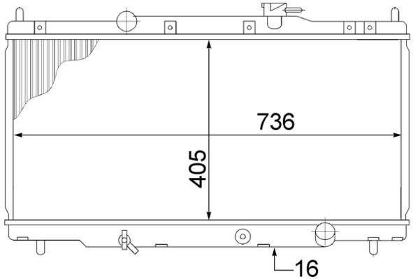 Kühlmittelkühler HONDA CR-V 02- — MAHLE CR1459000S - MAHLE