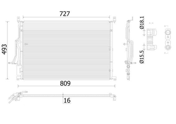 A/C-Kondensator AUDI A8 — MAHLE AC908000S - MAHLE