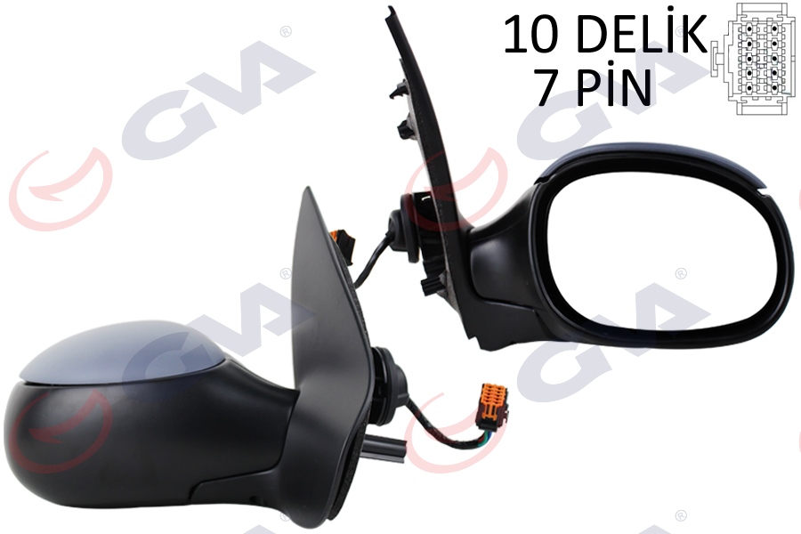 DIŞ DİKİZ AYNASI SAĞ 206 04> ELEKTRİKLİ+ISITMALI+SENSÖRLÜ+ASTARLI+ASFERKLİ 7 FİŞ VM-208EHPSR - GVA - OEM 8149.KN