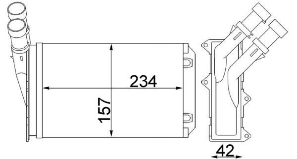 Innenraum-Wärmetauscher CITROEN XSARA PEUGEOT 306 - MAHLE