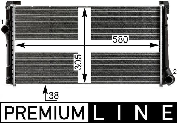 Kühlmittelkühler FIAT IDEA 1.3 - MAHLE