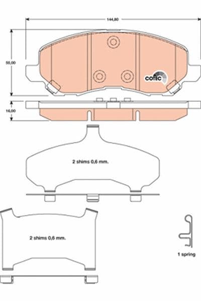 BALATA ÖN JEEP COMPASS 06>17 PATRIOT 08>17