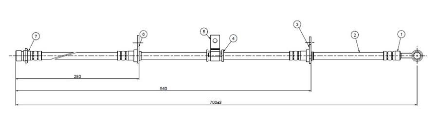 FREN HORTUMU ön 600 93-… - CAVO - OEM SBH100380