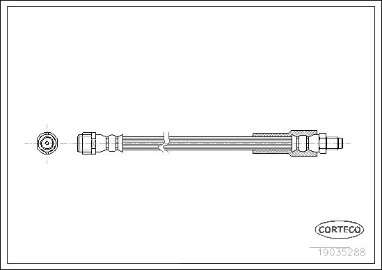 FREN HORTUMU ARKA MERCEDES VIANO W639 03> VITO W639 03> - CORTECO - OEM A6394280935