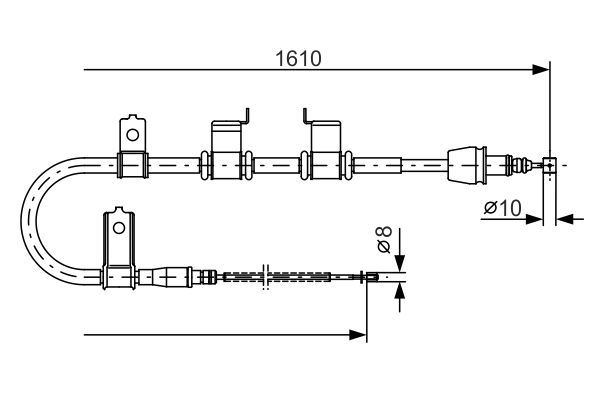 FREN TELİ. 1610 MM — BOSCH 1987482070 - BOSCH