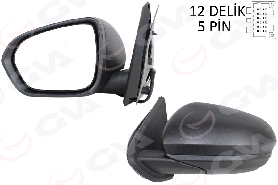 DIŞ DİKİZ AYNASI SOL ELEKTRİKLİ ISITMALI ASTARLI KONVEKS DACIA DUSTER (18-) 12H5P VM-6805EHPL - GVA - OEM 963023958R