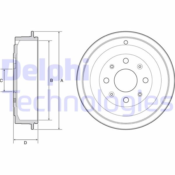 FREN KAMPANASI ARKA FIAT GRANDE PUNTO 05> PUNTO 12> PUNTO EVO 09>12 OPEL CORSA D 06>14 ADAM 12>19 (203,2 / 47 MM) - DELPHI - OEM 55701379