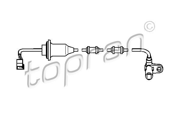 ABS SENSORU ARKA SAG MERCEDES S-CLASS W220 C215 - TOPRAN - OEM A2205400517