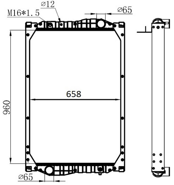 RADYATOR TRUCK BRAZİNG MT(960X658X48)KASSBOHRER C457 TRUCK - ORIS
