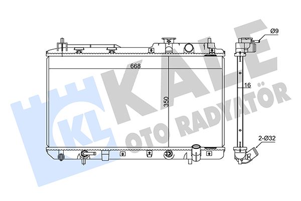 RADYATOR CR-V I 2.0 16V 95->01 (AT) AL PL BRZ - KALE - OEM 19010-P3F-902