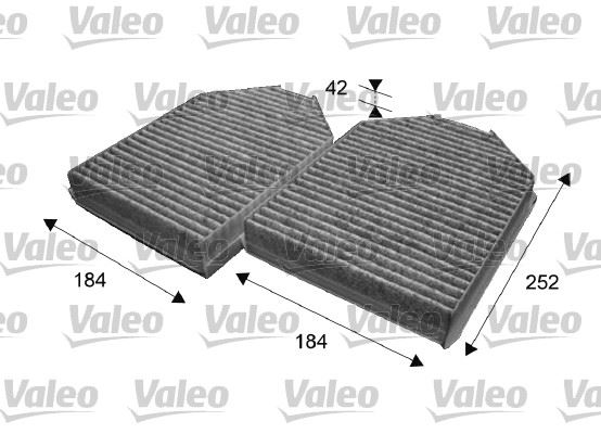 (x) POLEN FİLTRESİ JAGUAR XK 8 COUPE-XK COUPE-XK CABRIOLET 4.2-5.0 02=> (KARBONLU) - VALEO