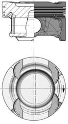 PISTON + SEGMAN STD 83.00mm MERCEDES M274.910 W204...